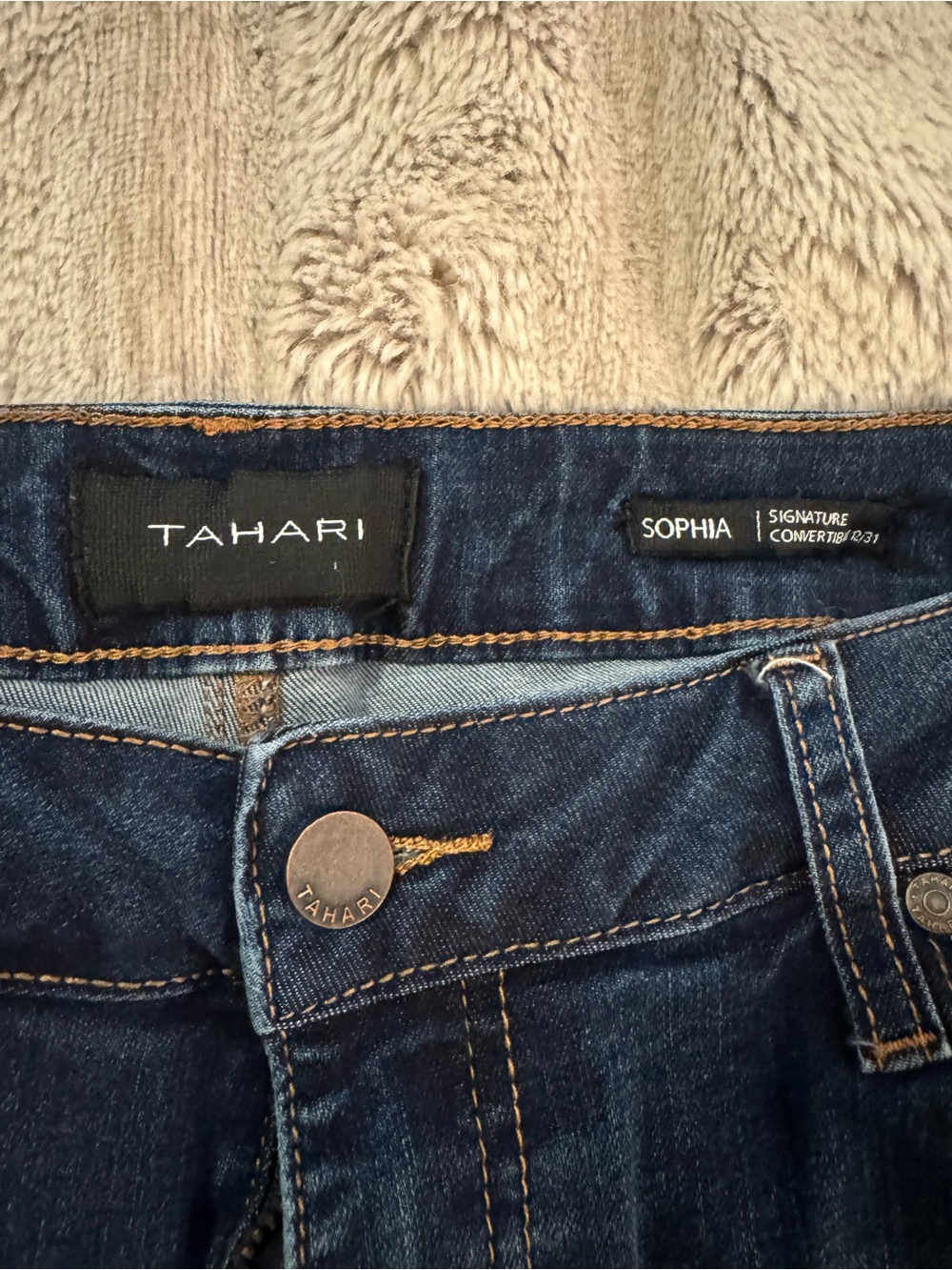 Tahari Dark Blue Denim Jeans size 12